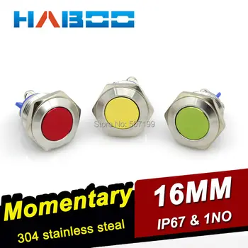 10pcs packing dia.16mm push button switch 1NO screw type momentary head with colors 304 stainless steal material
10pcs packing dia.16mm push button switch 1NO screw type momentary head with colors 304 stainless steal material