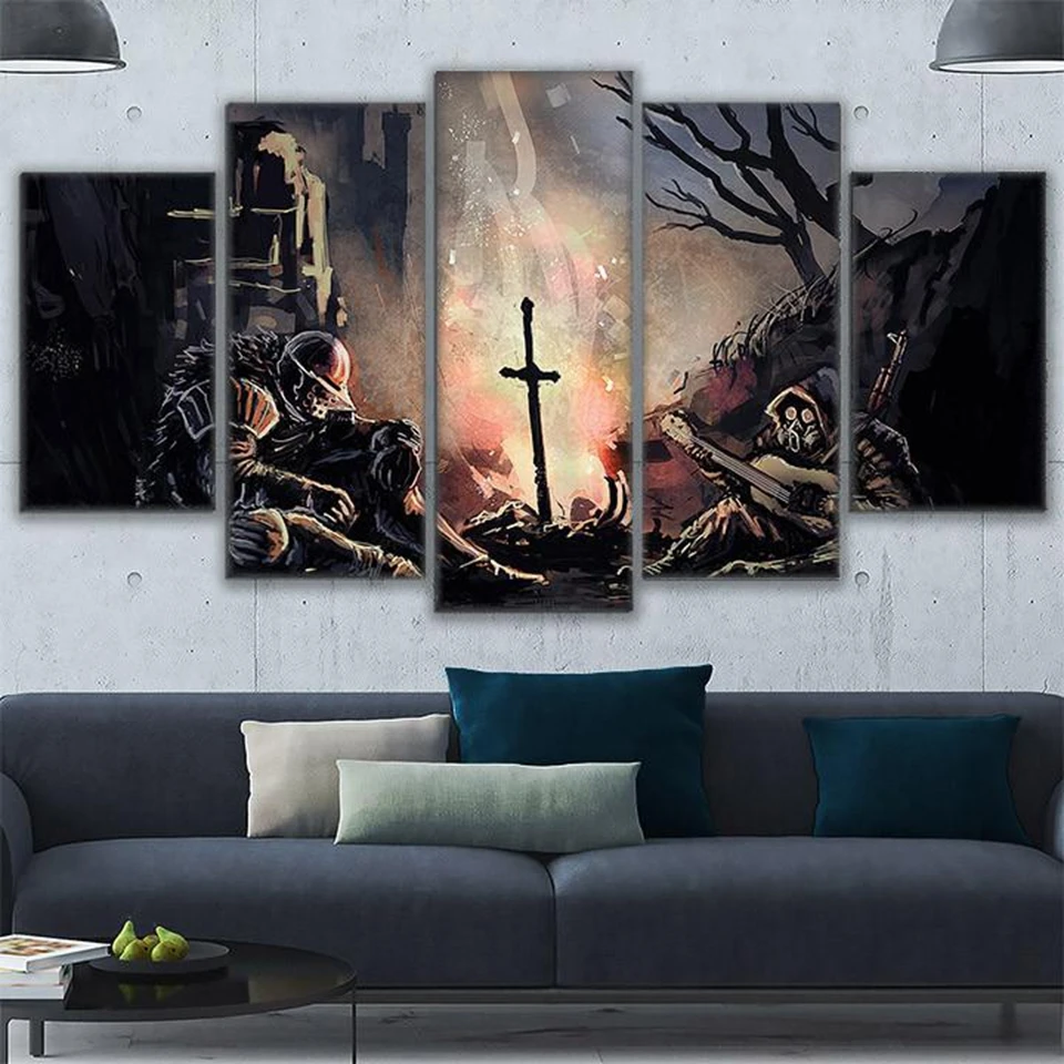 Wall Art Canvas Painting Frame Living Room Home Decor 5 Pieces Dark Souls Pictures Modern Abstract Soldiers Game Poster PENGDA
Wall Art Canvas Painting Frame Living Room Home Decor 5 Pieces Dark Souls Pictures Modern Abstract Soldiers Game Poster PENGDA
