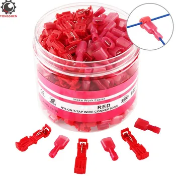 120PCS T-tap Wire Connectors Electrical Wire Crimp Terminals Nylon Quick Splice Insulated Male Spade Connector Kit Red 22-18
120PCS T-tap Wire Connectors Electrical Wire Crimp Terminals Nylon Quick Splice Insulated Male Spade Connector Kit Red 22-18