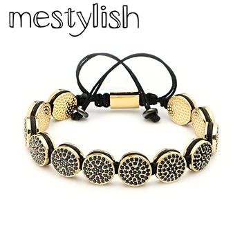 Mestylish Latest Handmade Braided Men Women Bracelet Micro Pave Zirconia Round Flat Copper Beads Bracelet Jewelry Pulseira
Mestylish Latest Handmade Braided Men Women Bracelet Micro Pave Zirconia Round Flat Copper Beads Bracelet Jewelry Pulseira