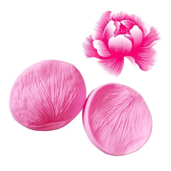 

2pc/set 3D Peony Flower Petals Embossed Silicone Mold Relief Fondant Cake Decorating Tools Chocolate Gumpaste Candy Clay Moulds