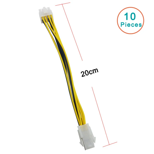 10PCS/LOT 20cm ATX 4 Pin 4Pin to 8 pin 8Pin EPS 12V ATX Motherboard Power Supply Adapter Converter Cable
10PCS/LOT 20cm ATX 4 Pin 4Pin to 8 pin 8Pin EPS 12V ATX Motherboard Power Supply Adapter Converter Cable