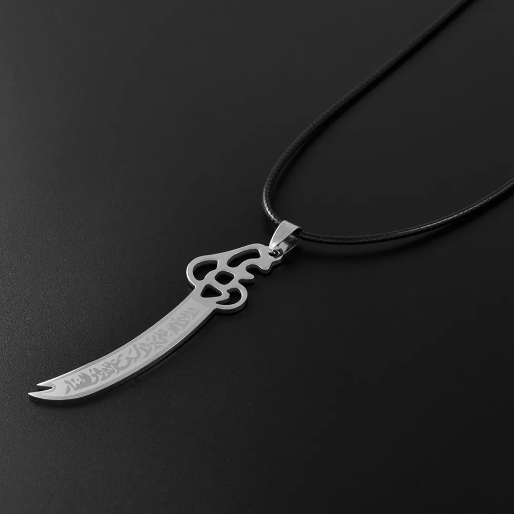 Anniyo Stainless Steel Islamic Ali Sword Necklaces HZ Zulfiqar lslam Knife Pendant Moslem Arab Jewelry Middle Eastern #201221
Anniyo Stainless Steel Islamic Ali Sword Necklaces HZ Zulfiqar lslam Knife Pendant Moslem Arab Jewelry Middle Eastern #201221