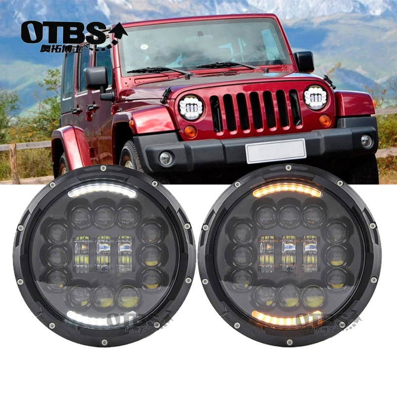 OTBS 2 Pcs 7 Inch LED Headlight H4 Hi-Lo with Amber Turn Signal For Lada 4x4 Urban Niva Land Rover 90/110 Defender Hummer
OTBS 2 Pcs 7 Inch LED Headlight H4 Hi-Lo with Amber Turn Signal For Lada 4x4 Urban Niva Land Rover 90/110 Defender Hummer