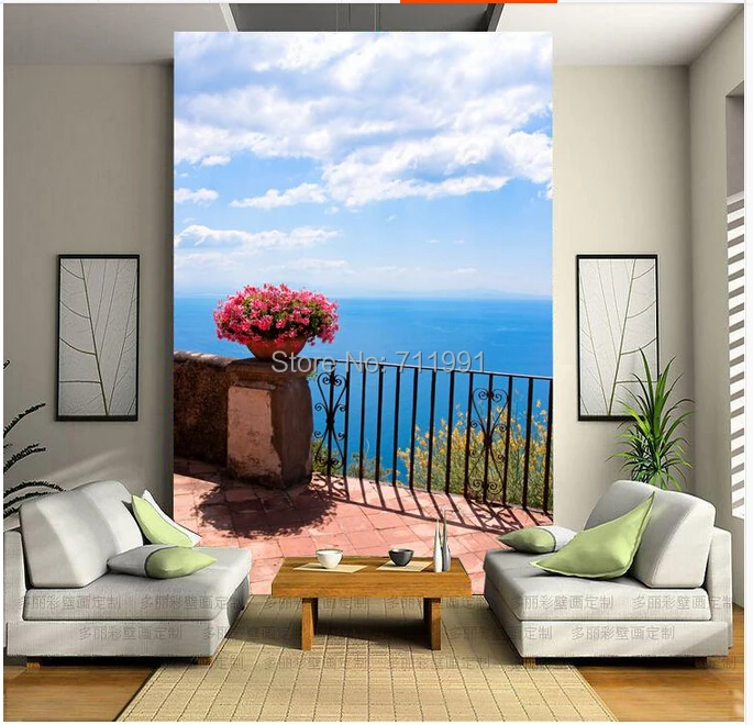 Free shipping custom wallpaper mural in modern 3D entrance hallway corridor room background wall paper Med Aegean Sea Free shipping custom wallpaper mural in modern 3D entrance hallway corridor room background wall paper Med Aegean Sea<br><br>Aliexpress
