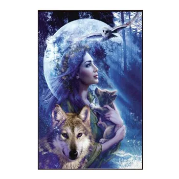 DIY 5D Diamond Painting Landscape Wolf Girl Cross Stitch Mosaic Diamond Embroidery Needlework Patterns Rhinestone Paintings
DIY 5D Diamond Painting Landscape Wolf Girl Cross Stitch Mosaic Diamond Embroidery Needlework Patterns Rhinestone Paintings