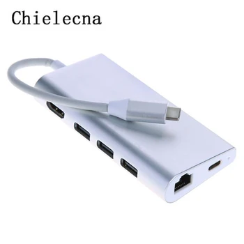 Chielecna 8in1 USB Type C 3.1 HUB for Type C to 3 USB 3.0/4K HDMI/RJ45 Ethernet / Micro SD TF Card Reader/ USB Type C OTG HUB
Chielecna 8in1 USB Type C 3.1 HUB for Type C to 3 USB 3.0/4K HDMI/RJ45 Ethernet / Micro SD TF Card Reader/ USB Type C OTG HUB