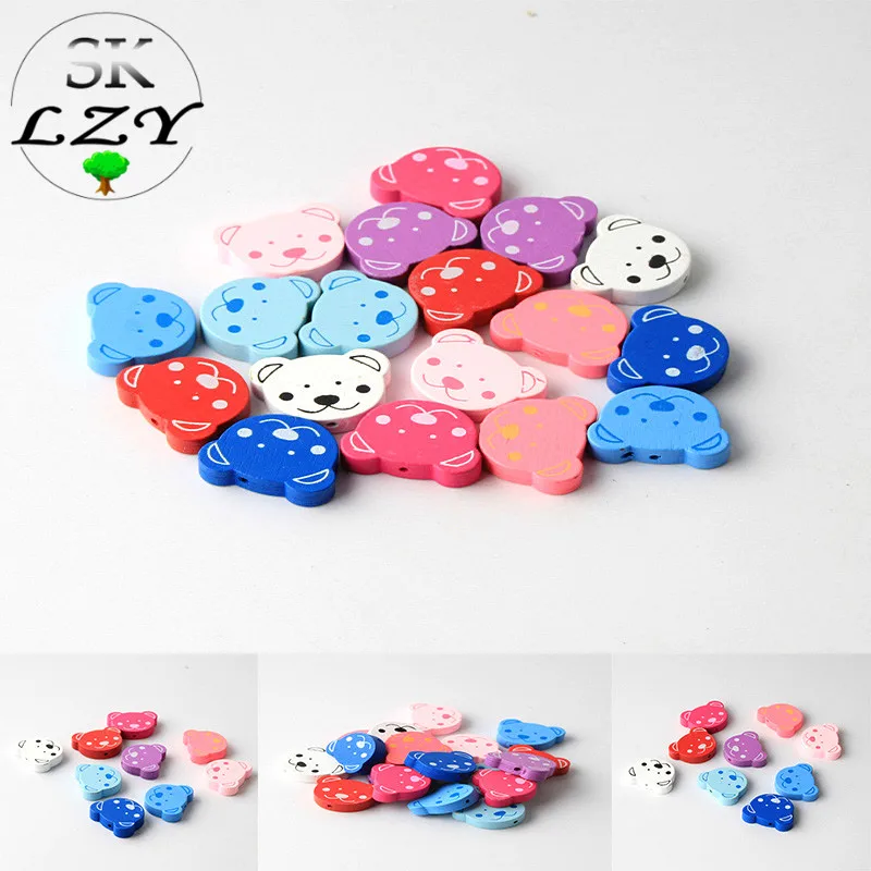 30PCS Bear Shape Wooden Beads DIY Candy Color Animal Series Loose Beads Making Baby Toy Jewelry Accessories 20x25mm
30PCS Bear Shape Wooden Beads DIY Candy Color Animal Series Loose Beads Making Baby Toy Jewelry Accessories 20x25mm