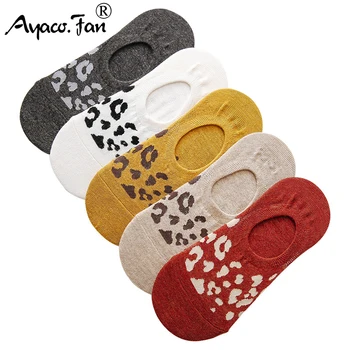 Leopard Print Women Socks Summer New Non-slip Silicone Invisible Sock Slippers Casual Girls Funny Socks No Show Socks 5Pairs/Lot
Leopard Print Women Socks Summer New Non-slip Silicone Invisible Sock Slippers Casual Girls Funny Socks No Show Socks 5Pairs/Lot