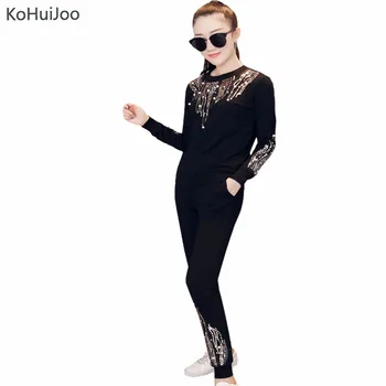 KoHuiJoo 2019 Spring Women Hoodie and Pants Set Heavy Embroidery Beaded Sequin 2 piece pants sets Casual Sporting Suit Female
KoHuiJoo 2019 Spring Women Hoodie and Pants Set Heavy Embroidery Beaded Sequin 2 piece pants sets Casual Sporting Suit Female