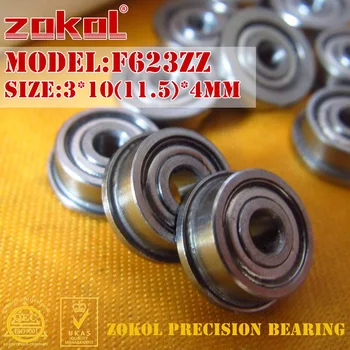 ZOKOL F623 ZZ bearing F623ZZ Flange bearing F623-ZZ Deep Groove ball bearing 3*10(11.5)*4mm
ZOKOL F623 ZZ bearing F623ZZ Flange bearing F623-ZZ Deep Groove ball bearing 3*10(11.5)*4mm