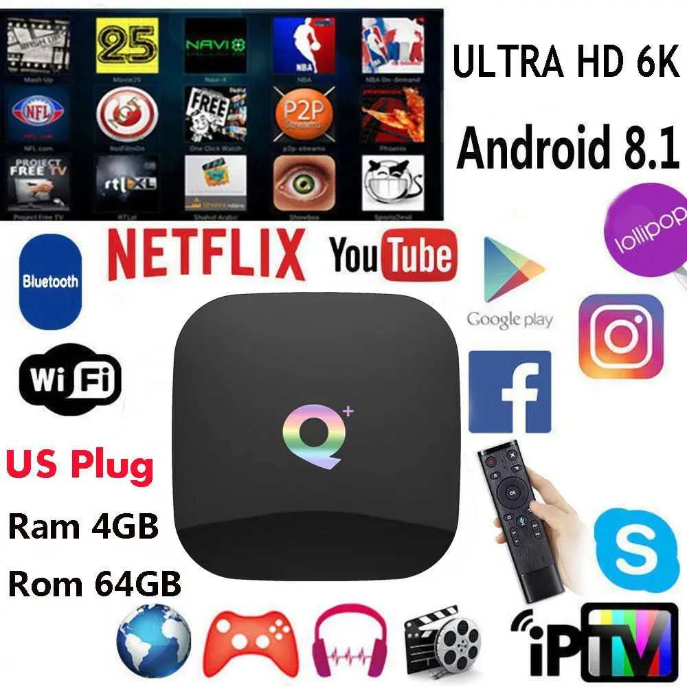 2019 New 8.1 Smart TV Box Android 4GB 32GB / 4GB 64GB H6 Quad Core 6K Media Player SMart Home Set Up Box
2019 New 8.1 Smart TV Box Android 4GB 32GB / 4GB 64GB H6 Quad Core 6K Media Player SMart Home Set Up Box
