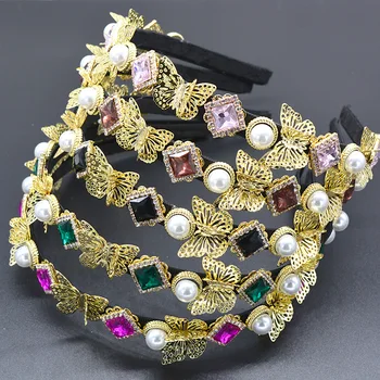 2019 new retro pearl crystal Korean hair accessories Baroque rhinestone pearl headband headband 563
2019 new retro pearl crystal Korean hair accessories Baroque rhinestone pearl headband headband 563