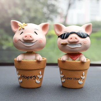 Car Ornament Swing Head Cute Resin Pig Cartoon Toy Handicraft Decoration Automobiles Interior Dashboard Accessories Trim Gifts
Car Ornament Swing Head Cute Resin Pig Cartoon Toy Handicraft Decoration Automobiles Interior Dashboard Accessories Trim Gifts