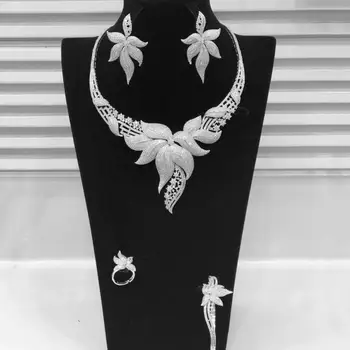 GODKI Trendy 4pcs Wedding Necklace Earring Set For Women Full Cubic Zircon Bridal Jewelry Sets pendientes mujer moda 2019
GODKI Trendy 4pcs Wedding Necklace Earring Set For Women Full Cubic Zircon Bridal Jewelry Sets pendientes mujer moda 2019