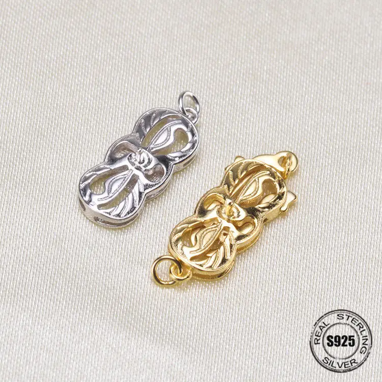 S925 Silver Connectors Bracelet Necklace Filigree Flower Metal Box Round Insert Clasps Jewelry Making
S925 Silver Connectors Bracelet Necklace Filigree Flower Metal Box Round Insert Clasps Jewelry Making