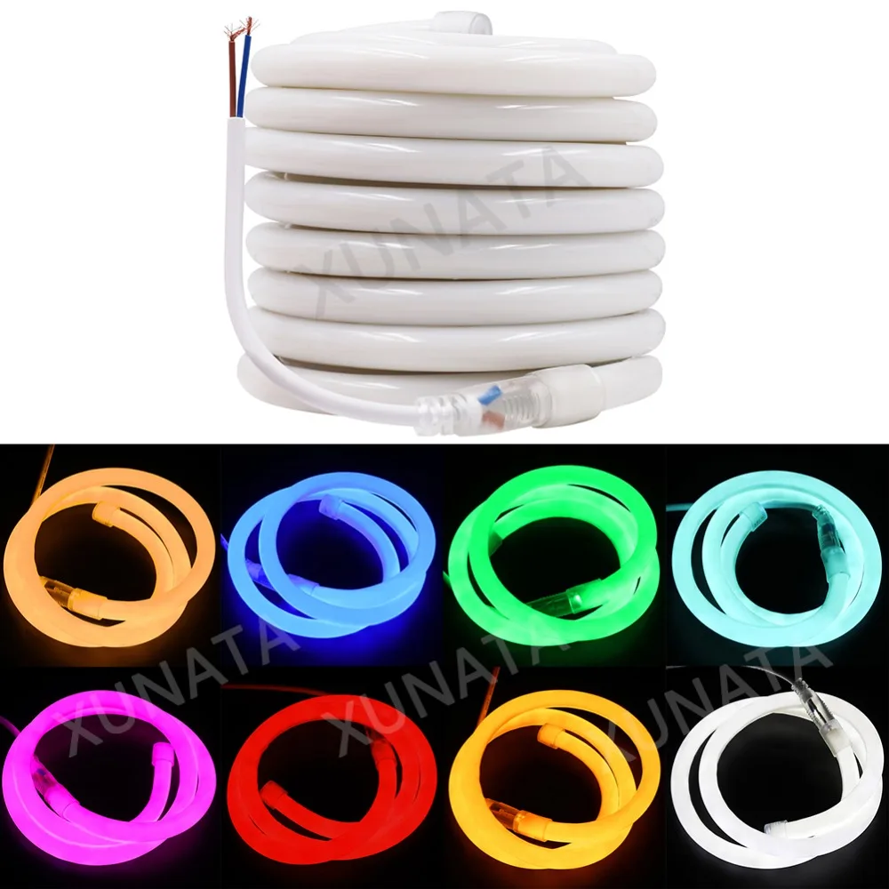 2m/3m/5m/10m/20m/50m DC12V 14mm Waterproof Led Flexible Light Neon Strip+Connector+Round 2-wire Clips Outdoor Garden Lighting
2m/3m/5m/10m/20m/50m DC12V 14mm Waterproof Led Flexible Light Neon Strip+Connector+Round 2-wire Clips Outdoor Garden Lighting