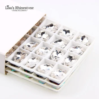 28Pcs 13x18mm 10x14mm Crystal AB, ClearTeardrop Stones Sew On Pointback Applique Strass Stones For DIY Wedding Dresses Crafts
28Pcs 13x18mm 10x14mm Crystal AB, ClearTeardrop Stones Sew On Pointback Applique Strass Stones For DIY Wedding Dresses Crafts