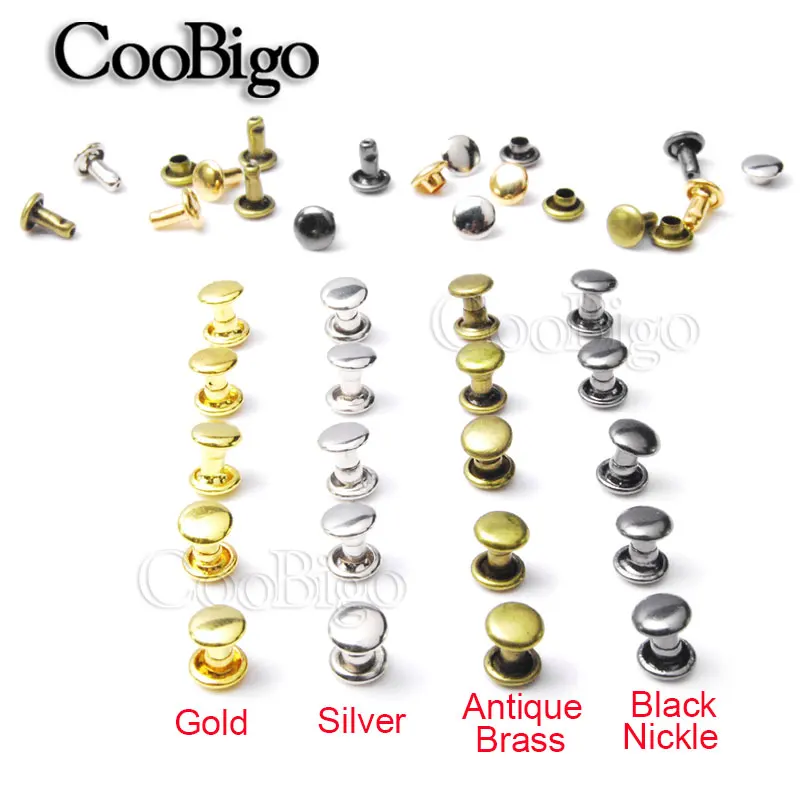 100set 6mm Round Double Rivet Stud Collision Nail Spike For Bag Belt Shoes Garment Bracelet and Metal Tool DIY Punk Sewing Parts
100set 6mm Round Double Rivet Stud Collision Nail Spike For Bag Belt Shoes Garment Bracelet and Metal Tool DIY Punk Sewing Parts