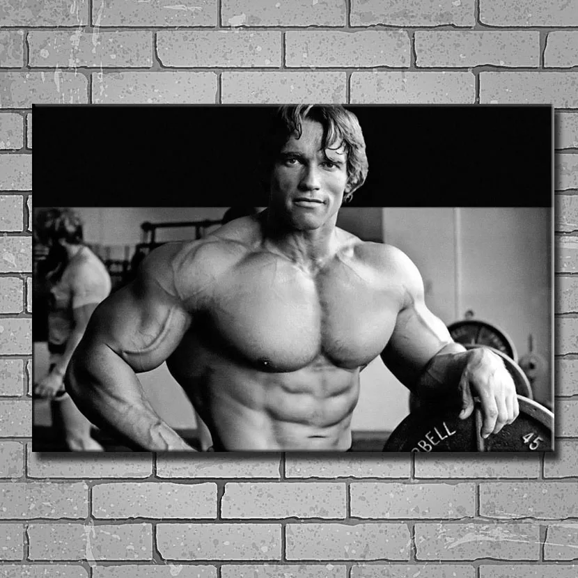 Y025 ARNOLD SCHWARZENEGGER - Bodybuilding Motivational 14x21 24x36 27x40 Inch Art Silk Poster Print Canvas Wall Sticker | Дом и сад