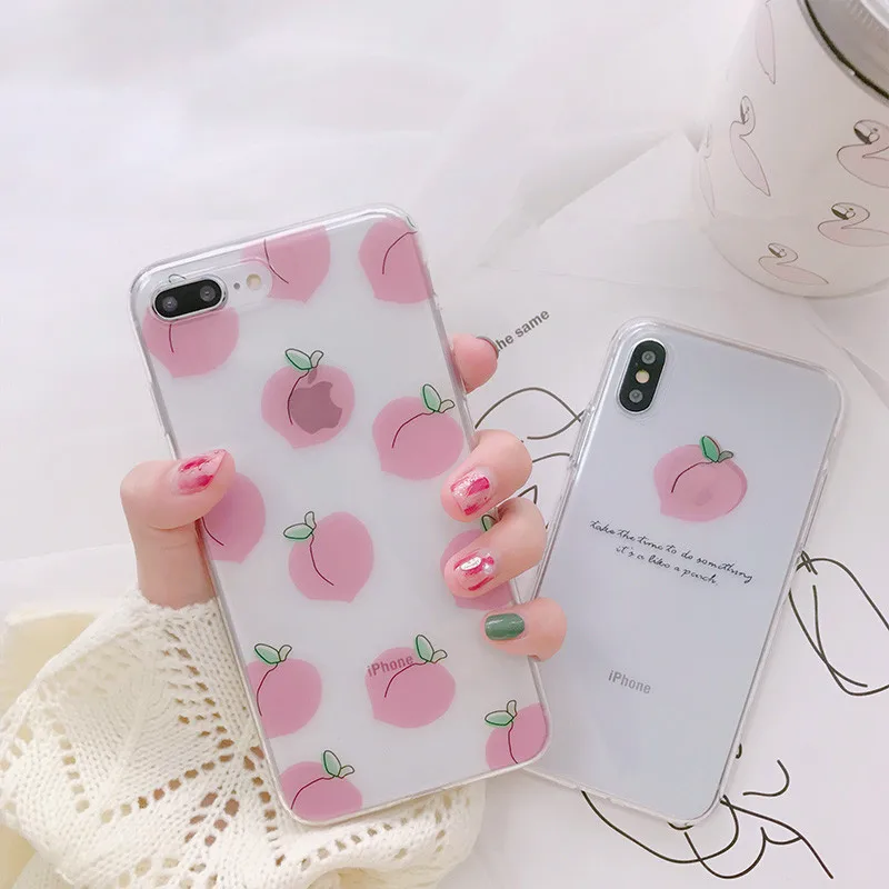 Fruits Juicy Peach Phone Case For iPhone XS Max XR Cute Pink Peach Clear Siicone Phone Back Cover For iPhone 6 6s 7 8 Plus Cases
Fruits Juicy Peach Phone Case For iPhone XS Max XR Cute Pink Peach Clear Siicone Phone Back Cover For iPhone 6 6s 7 8 Plus Cases