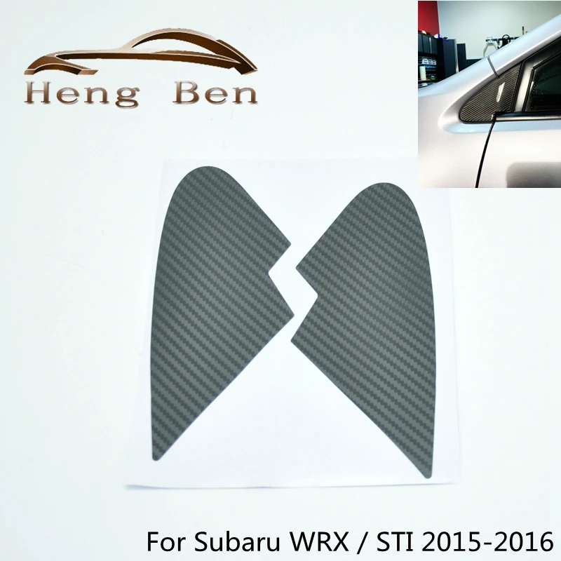 

1 Pair Carbon Fiber Quarter Window Trim Overlay Cover For Fit Subaru WRX / STI 2015 16