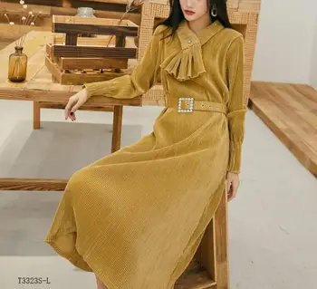 European style 2019 New arrivals summer Spring fashion women clothes temperament solid color vintage dress T3323
European style 2019 New arrivals summer Spring fashion women clothes temperament solid color vintage dress T3323