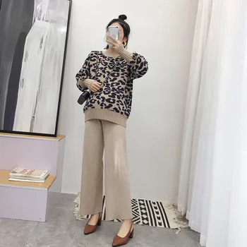 Maternity Women Hoodless O-neck Long Sleeve Knit Blouses New Moms Loose Fit Leopard Knitting Pullover Fashion Underwear Sweaters
Maternity Women Hoodless O-neck Long Sleeve Knit Blouses New Moms Loose Fit Leopard Knitting Pullover Fashion Underwear Sweaters