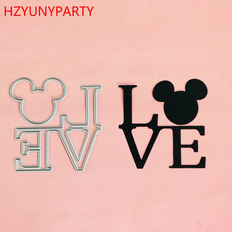 Mickey Minnie love English letter Metal Cut Dies Stencils for Scrapbooking Stamp/photo album Decorative Embossing DIY Paper Card
Mickey Minnie love English letter Metal Cut Dies Stencils for Scrapbooking Stamp/photo album Decorative Embossing DIY Paper Card
