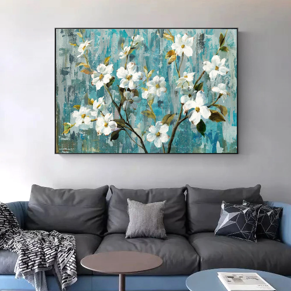 Абстрактная Картина на холсте с изображением цветов орхидеи | Дом и сад