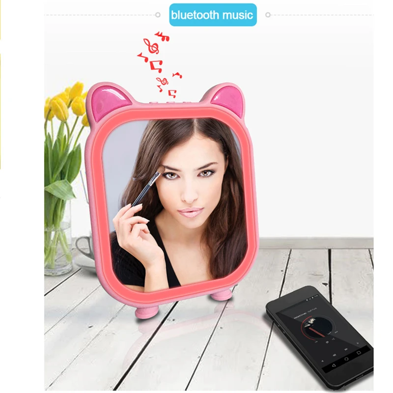 Makeup Mirror Cosmetic 3 Modes LED Locking Bright Diffused Light Cosmetic Mirrors Makeup Tool with Music Bluetooth Speaker
Makeup Mirror Cosmetic 3 Modes LED Locking Bright Diffused Light Cosmetic Mirrors Makeup Tool with Music Bluetooth Speaker