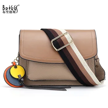 BRIGGS Fashion Wide strap Flap Bags Genuine Leather Women Shoulder Bag Small Crossbody Bags High Quality Women Messenger Bag
BRIGGS Fashion Wide strap Flap Bags Genuine Leather Women Shoulder Bag Small Crossbody Bags High Quality Women Messenger Bag