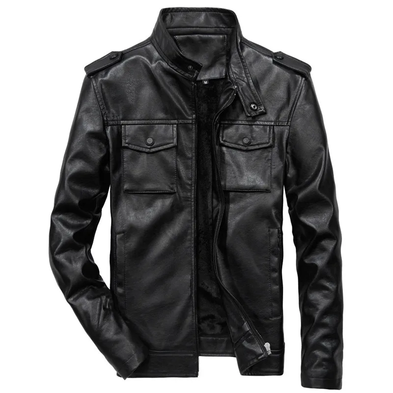 New quality men's leather jacket motorcycle PU leather jacket solid color multi-pocket large size coat M-6XL
New quality men's leather jacket motorcycle PU leather jacket solid color multi-pocket large size coat M-6XL