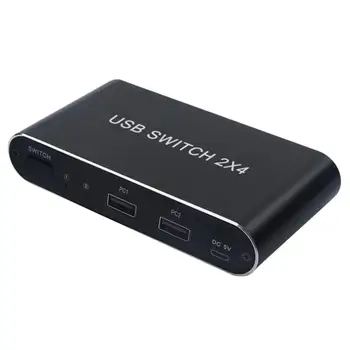 USB Switch 2X4 4 USB Ports Memory Function 5V USB 2.0 Sharing 4 Devices HUB For Printer Keyboard Mouse Monitor Selector
USB Switch 2X4 4 USB Ports Memory Function 5V USB 2.0 Sharing 4 Devices HUB For Printer Keyboard Mouse Monitor Selector