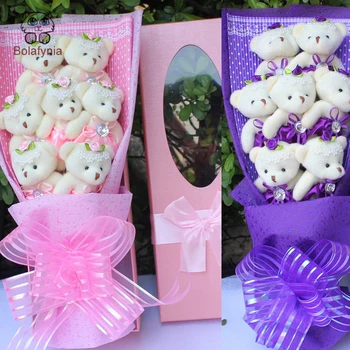 BOLAFYNIA Little bear teddy bear cartoon plush toy bouquet for birthday valentine gift stuffed toy
BOLAFYNIA Little bear teddy bear cartoon plush toy bouquet for birthday valentine gift stuffed toy