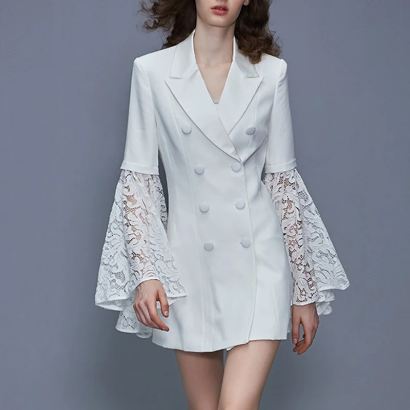 2018 Fashion long blazer suit dress Women Business Party suit Dress Lace Ruffle sleeve Work Dress Suits Slim Plus Size
2018 Fashion long blazer suit dress Women Business Party suit Dress Lace Ruffle sleeve Work Dress Suits Slim Plus Size