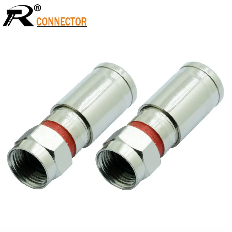 100pcs/lot RG6 Waterproof F Compression Connector F Pressure Connector RF F Coaxial Adapter Wholesales
100pcs/lot RG6 Waterproof F Compression Connector F Pressure Connector RF F Coaxial Adapter Wholesales