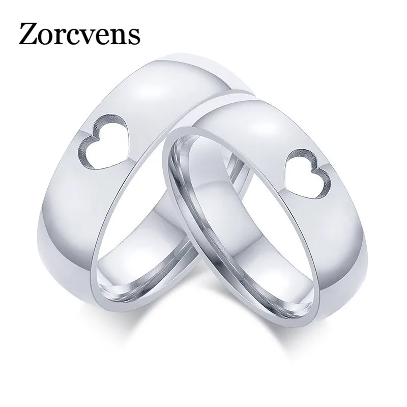 ZORCVENS Couples Promised Jewelry 6mm Silver Color Stainless Steel Love Heart Wedding Ring for Woman Man
ZORCVENS Couples Promised Jewelry 6mm Silver Color Stainless Steel Love Heart Wedding Ring for Woman Man