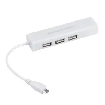 Micro USB to Network LAN Ethernet RJ45 Adapter with 3 Port USB 2.0 HUB Adapter Compliant to Micro USB interface version#T2
Micro USB to Network LAN Ethernet RJ45 Adapter with 3 Port USB 2.0 HUB Adapter Compliant to Micro USB interface version#T2