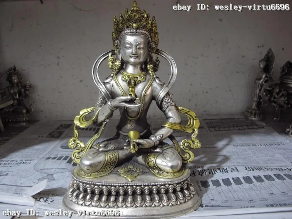 9 Tibet Buddhism Temple Copper Bronze Gild Vajrasattva Vajradhara Buddha Statue
9 Tibet Buddhism Temple Copper Bronze Gild Vajrasattva Vajradhara Buddha Statue