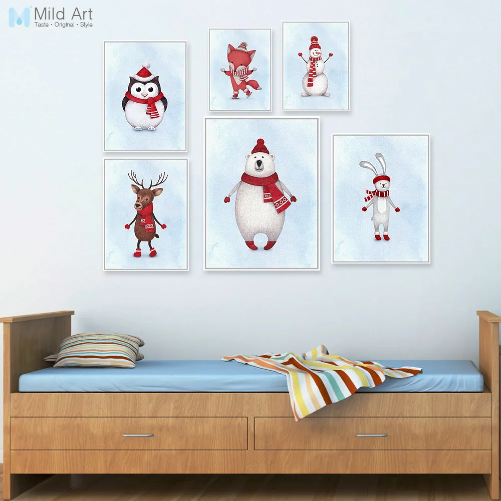 Watercolor Christmas Santa Claus Kawaii Animals Deer Poster Art Prints Nursery Wall Canvas Painting Custom Kids Room Decor
Watercolor Christmas Santa Claus Kawaii Animals Deer Poster Art Prints Nursery Wall Canvas Painting Custom Kids Room Decor
