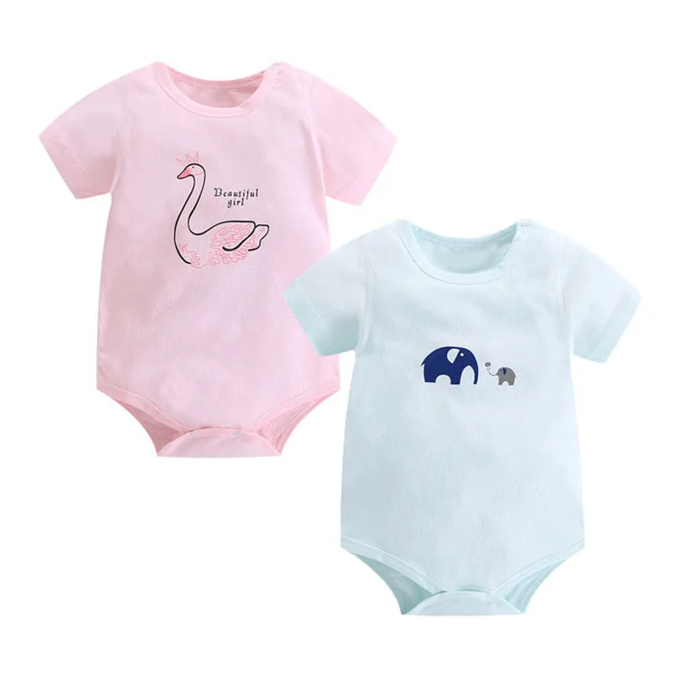 Baby Triangle Jumpsuit Short Sleeve Summer Cotton Boy and Girl Baby Onesies Thin Section Pajamas Newborn Clothes Two-pack
Baby Triangle Jumpsuit Short Sleeve Summer Cotton Boy and Girl Baby Onesies Thin Section Pajamas Newborn Clothes Two-pack