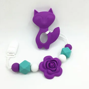 silicone fox teether with pacifier clip, silicone beads, teething toy, baby shower, teething baby, dummy clip, chewlery
silicone fox teether with pacifier clip, silicone beads, teething toy, baby shower, teething baby, dummy clip, chewlery