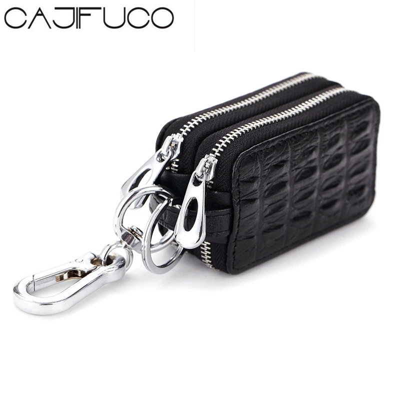 CAJIFUCO Crocodile Style Key Holder Women And Men Genuine Leather Key Wallet Double Zipper Car Key Wallet Leather
CAJIFUCO Crocodile Style Key Holder Women And Men Genuine Leather Key Wallet Double Zipper Car Key Wallet Leather