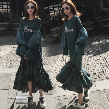 Vintage irregular ruffles lantern sleeve hoodies dress women S,M,L 2019 new arrival
Vintage irregular ruffles lantern sleeve hoodies dress women S,M,L 2019 new arrival