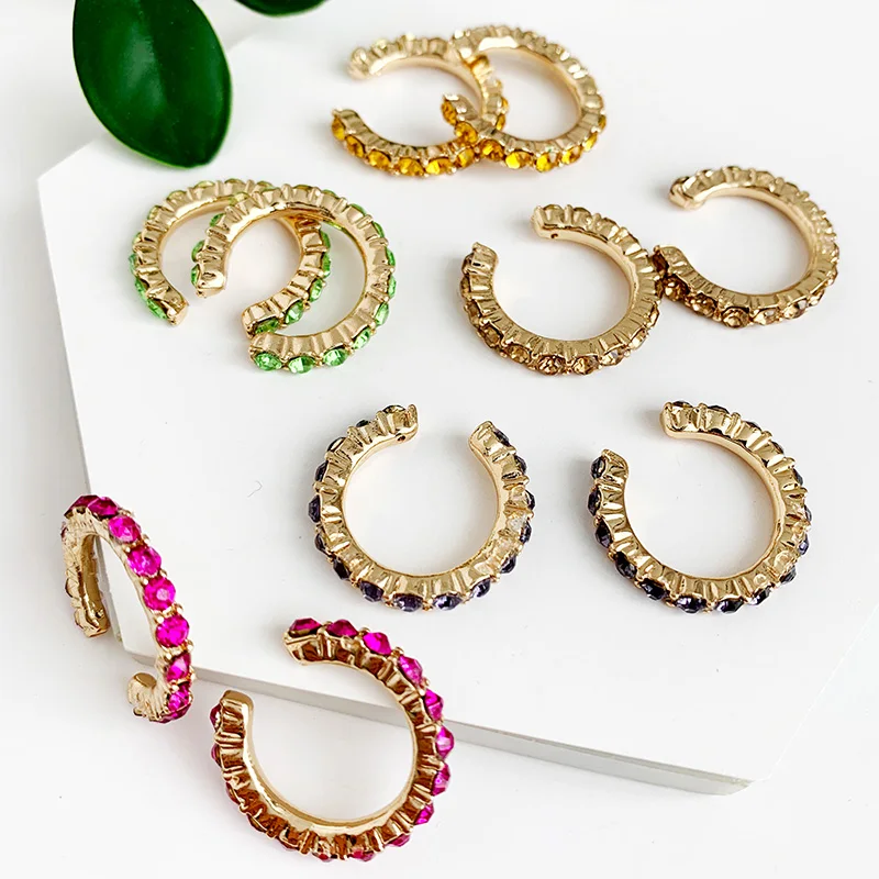 Crysatl safety pin earring 2019 new design jewelry for women lady gift Gold colorful multi piercing circle stud earrings
Crysatl safety pin earring 2019 new design jewelry for women lady gift Gold colorful multi piercing circle stud earrings