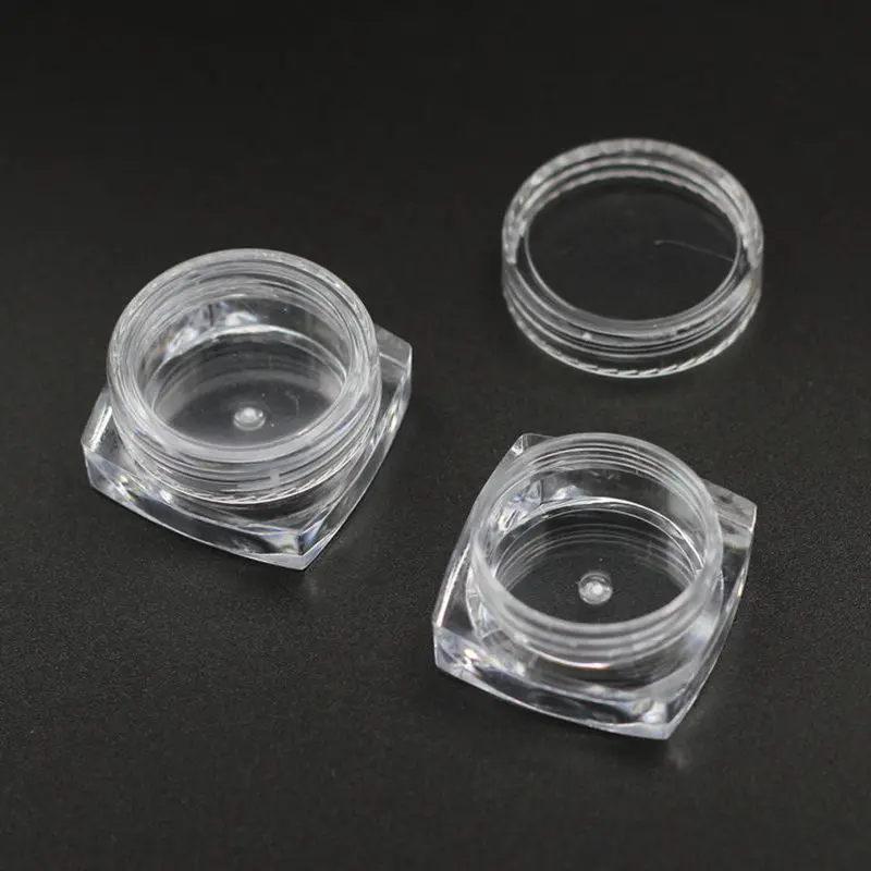 100pcs/lot Square Base 3g Gram Transparent Cream Jar With Lid,3ml Clear Plastic Jar Empty Cosmetic Containers Packaging Storage
100pcs/lot Square Base 3g Gram Transparent Cream Jar With Lid,3ml Clear Plastic Jar Empty Cosmetic Containers Packaging Storage