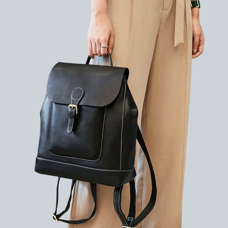 Black Genuine Leather Backpack Women's Designer Brand Travel Bags School Bags For Teenage Girl Mochilas Femininas 2019
Black Genuine Leather Backpack Women's Designer Brand Travel Bags School Bags For Teenage Girl Mochilas Femininas 2019