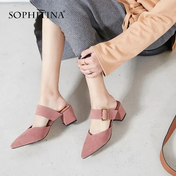 SOPHITINA Sexy Pointed Toe Ladies Pumps Casual Buckle Strap Square Heel Shoes Spring Autumn Mature High Heel Women Pumps MO196
SOPHITINA Sexy Pointed Toe Ladies Pumps Casual Buckle Strap Square Heel Shoes Spring Autumn Mature High Heel Women Pumps MO196