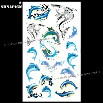 SHNAPIGN Blue dolphins Temporary Tattoo Body Art Arm Flash Tattoo Stickers 17*10cm Waterproof Fake Henna Painless Tattoo Sticker
SHNAPIGN Blue dolphins Temporary Tattoo Body Art Arm Flash Tattoo Stickers 17*10cm Waterproof Fake Henna Painless Tattoo Sticker